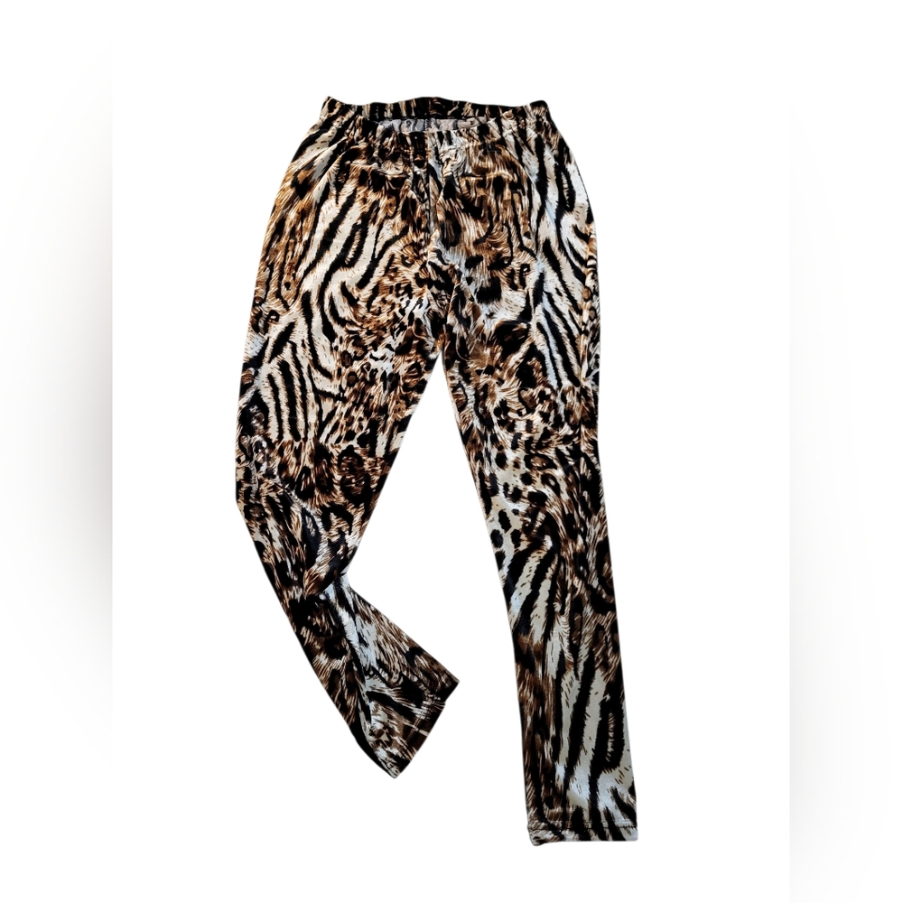 Velvet Animal Print Leggings